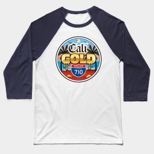 Cali Gold Red Sand Beach Blue Skies Baseball T-Shirt